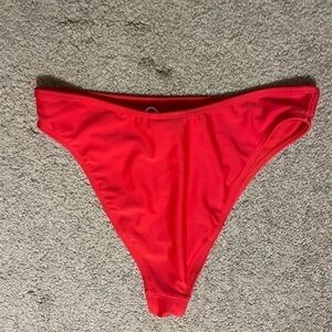 Nasty Gal Brace Soul High‎ Waisted Red Bikini Bottom Size Small NWT